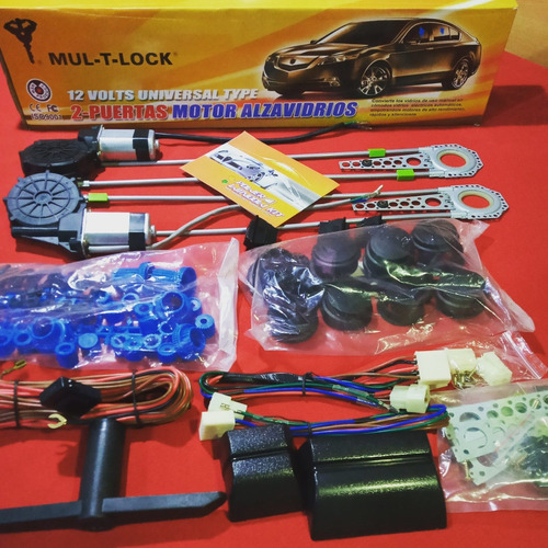 Kit Motor Eleva Vidrios Marca Multlock 6 Meses De Garantía