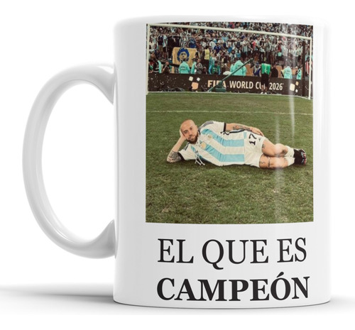 Taza De Cerámica Nacional Papu Gomez - El Que Es Campeón 