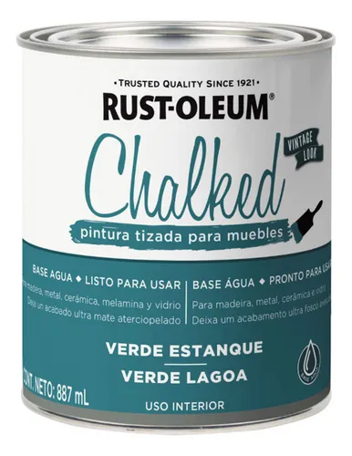 Pintura Tizada Verde Estanque 887ml Rust Oleum