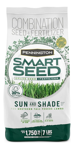 Smart Seed Sun And Shade - Mezcla De Semillas De Césped Alto