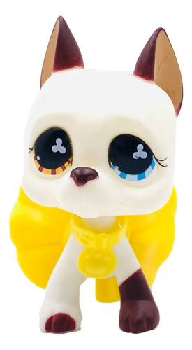 Littlest Pet Shop Great Dane Lps Branco #577 Olhos 2 Cores