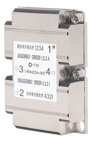 Disipador Térmico Server Fin, Aleación De Aluminio, Enfriado