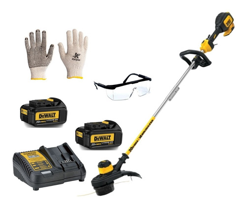 Aparador De Grama Elétrico Dcst920 Dewalt+2 Bat Com Proteção