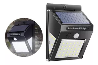 Lampara Led Foco Luz Panel Solar Sensor Movimiento 20 Leds