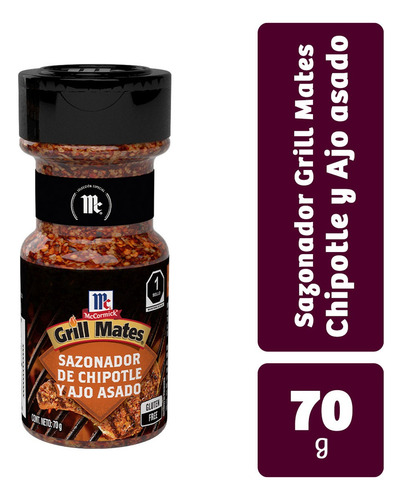 Sazonador Grill Mates De Chipotle Y Ajo Asado 70g Mccormick