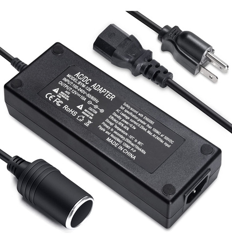 Convertidor Ac A Adaptador De Corriente Para Coche De 12 V,