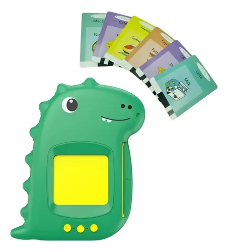 Brinquedo Card Apraxia Infantil Cartão Inglês Português Dino