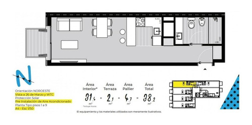 Imagen 2 de 12 de Venta Monoambiente Pocitos A Estrenar!