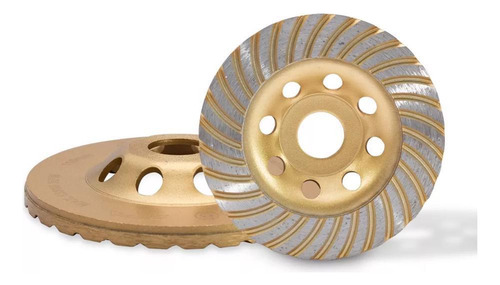 Kit 5 Disco Desbaste Diamantado Rebolo Turbo 115 X 22,23 Mm