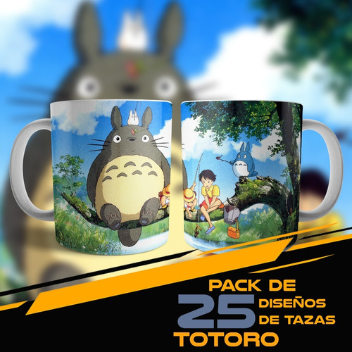 25 Plantillas Sublimación Tazas | Totoro