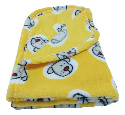 Manta Cobertor De Cachorro Gato Microfibra 70x56cm São Pet Cor Amarelo