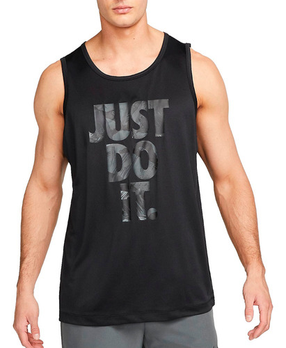 Camiseta Esqueleto Nike Dri-fit Training Hombre-negro