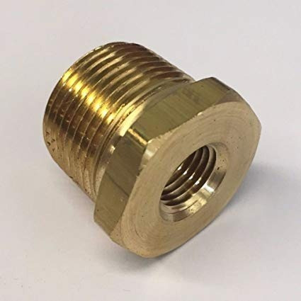 Imagen 2 de 5 de Buje De Reduccion Rosca Macho 1/2 Hembra 1/4 Bronce