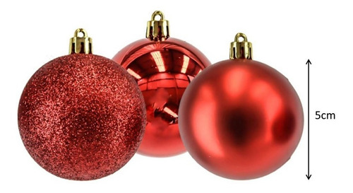 Kit 60 Bolas De Natal Decoradas Mista Dourado E Vermelho 5cm | Parcelamento sem juros Kit 60 Bolas De Natal Decoradas Mista Dourado E Vermelho 5cm | Parcelamento sem juros