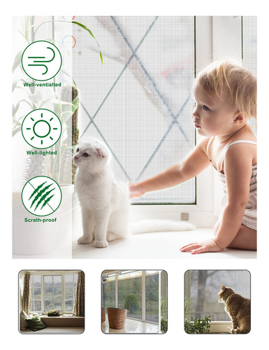 Cortina Malla Mosquitero Magnetica Ajustable Ventana Puertas