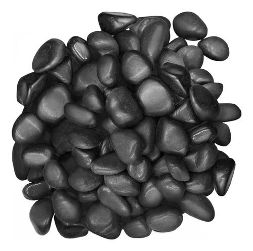 Guijarros De Piedra Negra Pulida 10 Lb.  1 Guijarros De 2 Pu