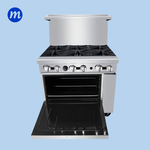Cocina Industrial 4 Hornillas Y Horno A Gas Atosa