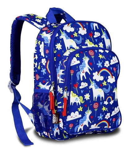 Mochila Estampada Unicornios Azul- Envio Gratis!