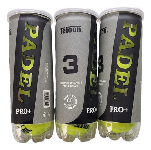 Pelotas De Padel Teloon Pro+ / Set De 3 Tarros