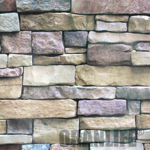 Imagen 1 de 9 de Papel Tapiz Premium Piedra Laja Autoadherible 10 Mts X 45 Cm