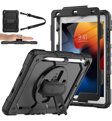Sibeitu iPad 9th Generation Case 2021 10.2 Pulgadas Con Prot