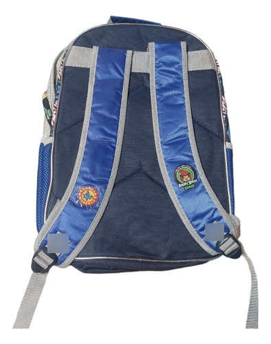 Mochila Angry Birds Con Ruedas Led Primaria Urbania Color Azul Diseño De La Tela Lisa
