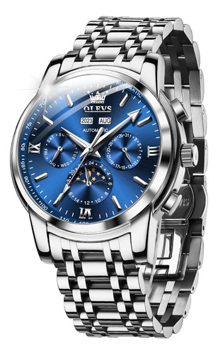 Olevs Relojes Automaticos Para Hombre, Esqueleto Tourbillon,