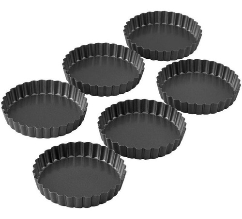 Imagen 1 de 5 de Molde Tartas Mini 10 Cm Desmoldable X 6 Wilton Titanweb