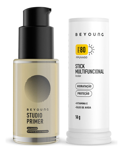 Kit Beyoung 1 Studio Primer Matte E 1 Stick Incolor Fps 80