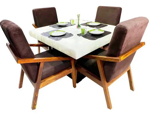 comprar Comedor 4 Sillas Moderno Piedra Onix Minimalista 