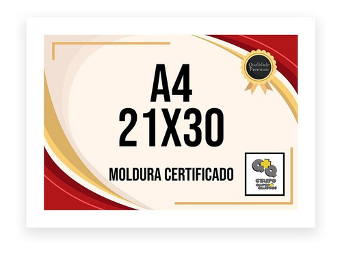 Imagem 2 de 4 de Kit 5 Molduras A4 21x30 Porta Certificado Diploma Foto Vidro