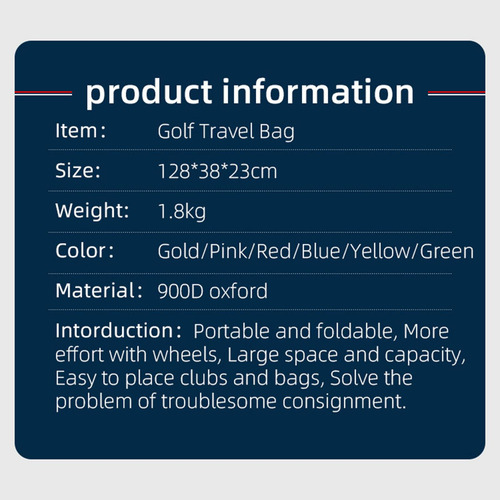 Funda De Viaje Para Palos De Golf Bolsa De Viaje Azul