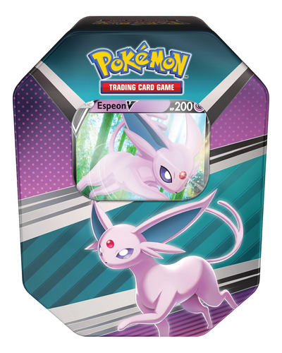 Pokémon Tcg: V Heroes Tin Espeon (1 Tarjeta De Aluminio Y 4