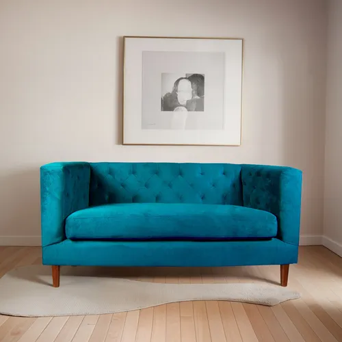 Sofa Brescia 2 Cuerpos Tela Velvet Vivian - Latam Home