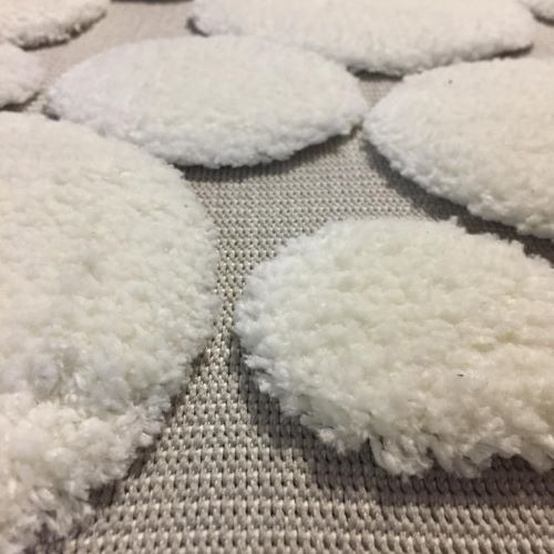 Tapete Decorativo Tejido Suave Burbujas Blanco 1.60x2.30mts