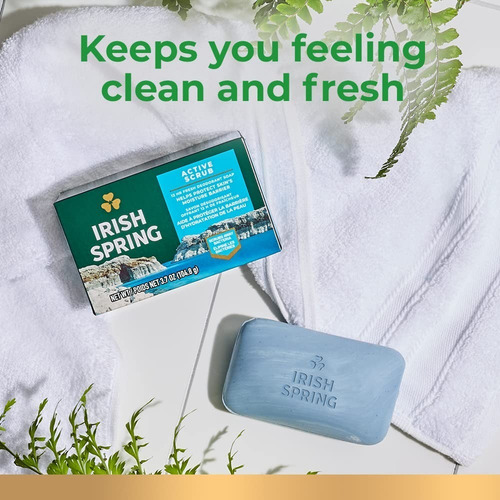 Jabones Irish Spring Active Scrub 12hr Desodorante Bacteria