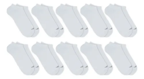 Kit Meia Invisível Mash 10 Pares Algodão Sem Cano Esportiva