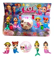 Comprar Kit Cartelado C 4 Bonecas Sereias Lol Surprise + Bola 