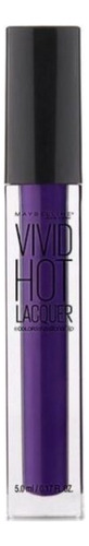 Labial Líquido Maybelline Vivid Hot Lacquer 78 Royal Violeta Oscuro