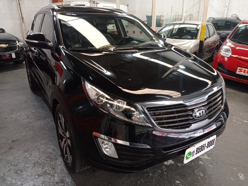 Imagem 1 de 12 de Sportage Ex2 2.0 Flex Automatica 2014 Preta Completo Teto !