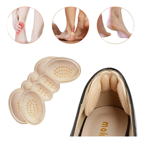 6 Almohadillas Plantillas Protector Talon Tacones Zapatos 