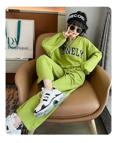 Conjunto De Pantalones Acampanados De Estilo Coreano Para Ni