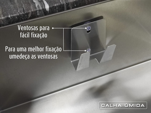 Imagem 4 de 7 de Escorredor Inox Embutido Calha Úmida Canal Equipado Bancada
