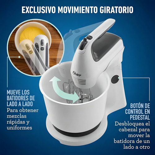 Batidora De Mano/pedestal Oster Fpsths3610 Blanco