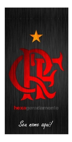 Banner Do Flamengo Em Tecido Oxford Com 2,00x0,95cm