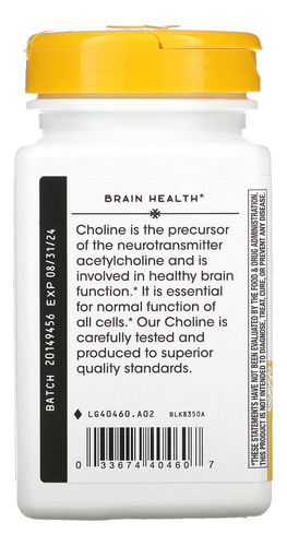 Choline 500 Milligrams 100 - Pastillas Nature's Way Nwy546