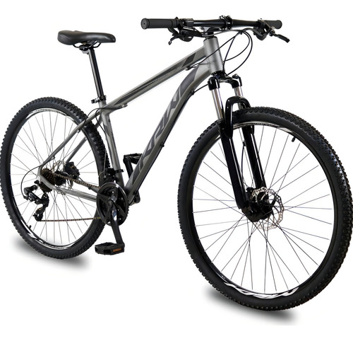 Bicicleta Aro 29 Krw Alumínio 27vel Hidráulico Com Trava S9 Cor Grafite/preto