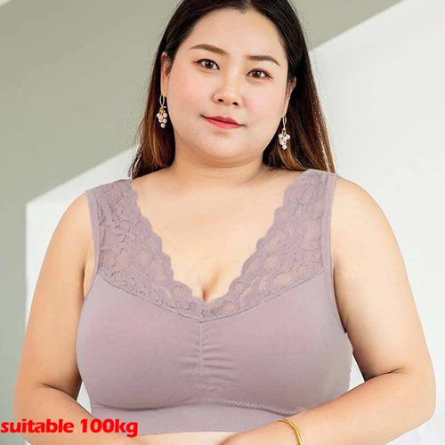 Sujetador Brassier Push Up Con Encaje Floral Estilo Sin Aro