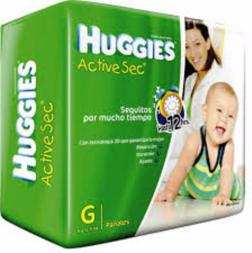 160 Pañales Huggies Verdes Active Sec De 9 A 12 Kgs