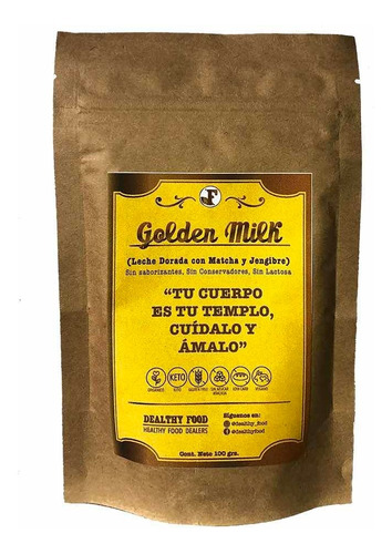 Golden Milk Con Matcha (leche Dorada) 100 Gr. - Dealthy Food